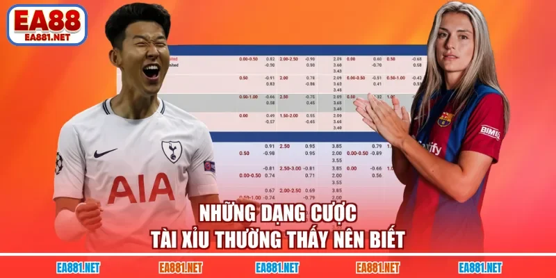 Những dạng cược tài xỉu thường thấy nên biết