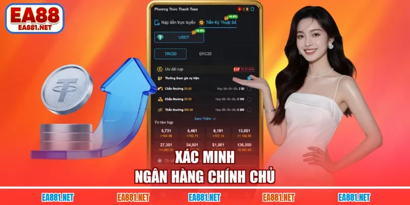 Xác minh ngân hàng chính chủ